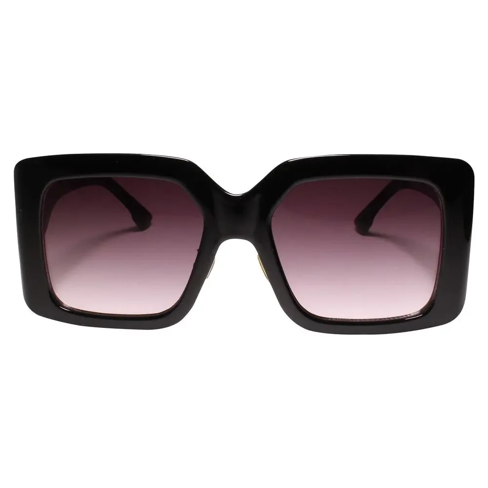 Oversized Bold XXL Designer Hip Hop Black Square Sunglasses